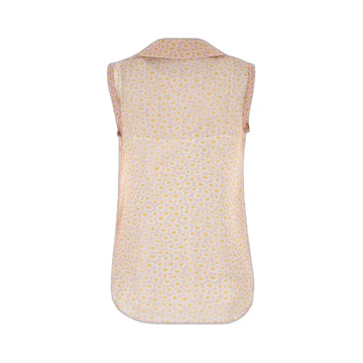 Gucci Printed Neck-Bow Sleeveless Top