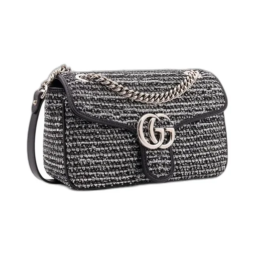 Gucci Gg Marmont Sequined Small Shoulder Bag