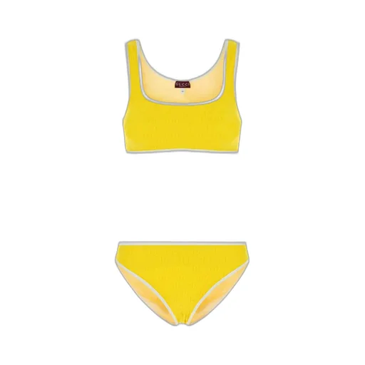 Gucci Logo Monogram Two Piece Bikini Suit
