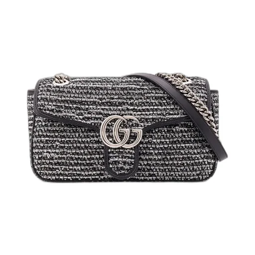 Gucci Gg Marmont Sequined Small Shoulder Bag