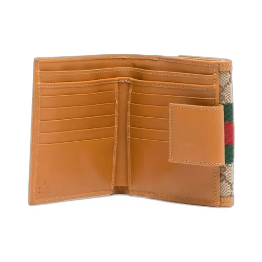 Gucci All-Over Logo Print Compact Wallet