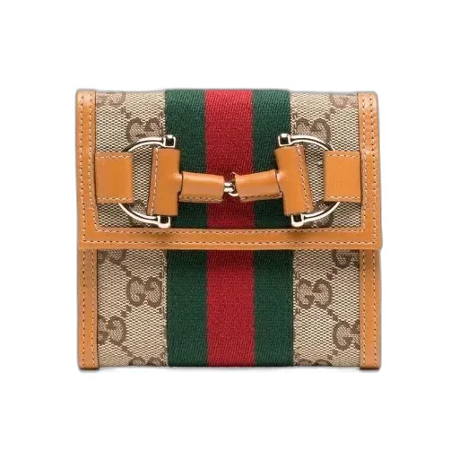 Gucci All-Over Logo Print Compact Wallet