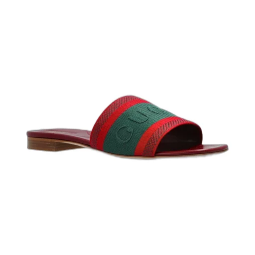 Gucci Web Detailed Slide Sandals