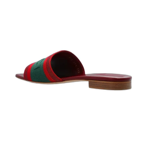 Gucci Web Detailed Slide Sandals