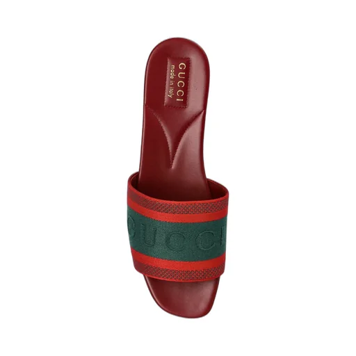 Gucci Web Detailed Slide Sandals