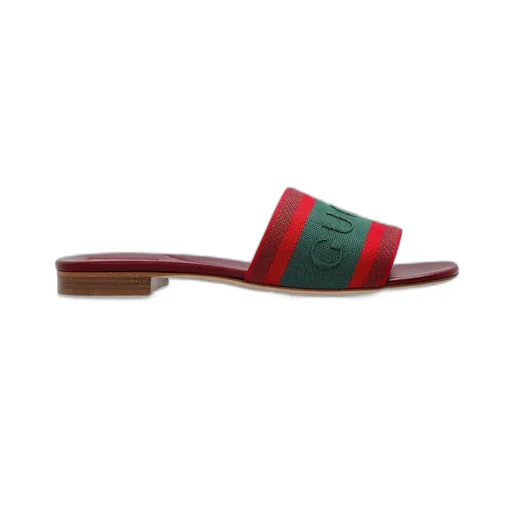 Gucci Web Detailed Slide Sandals