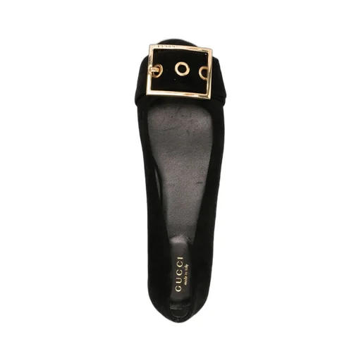 Gucci Slip-On Buckle Ballet Flats