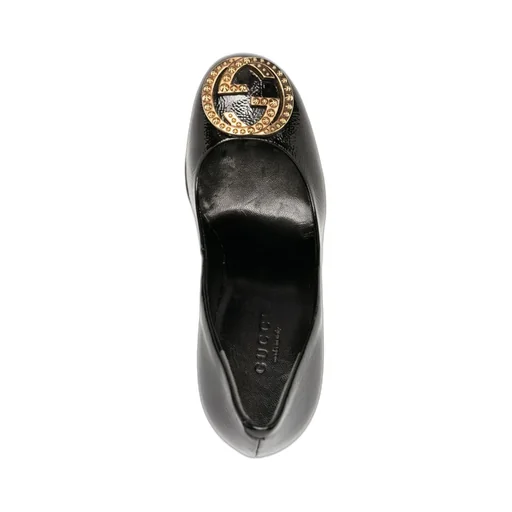 Gucci Logo Plaque High Heel Pumps
