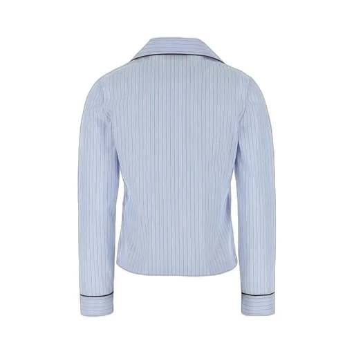 Gucci Logo Embroidered Striped Top