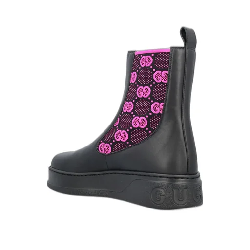 Gucci Gg Supreme Panelled Chelsea Boots