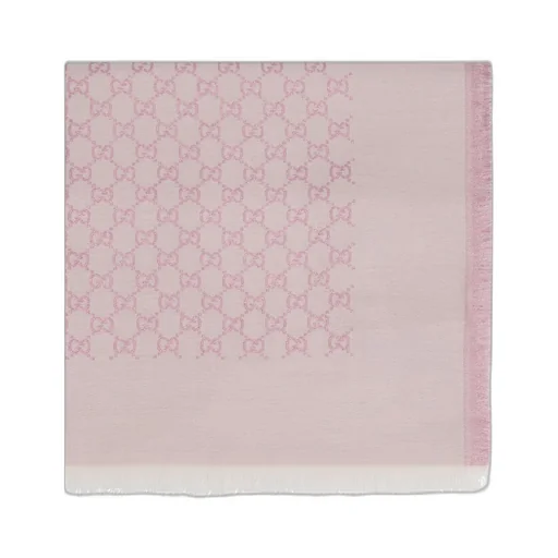 Gucci Monogrammed Fringe-Edge Scarf