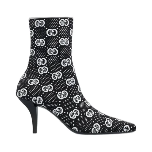Gucci Gg Knit Ankle Boots