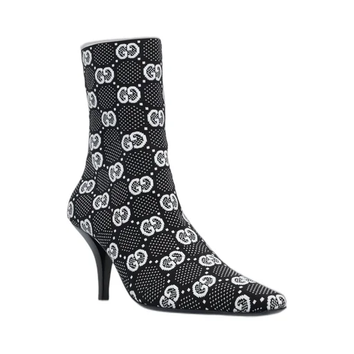 Gucci Gg Knit Ankle Boots