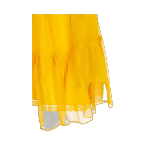 Gucci Ruffled Hem Chiffon Dress