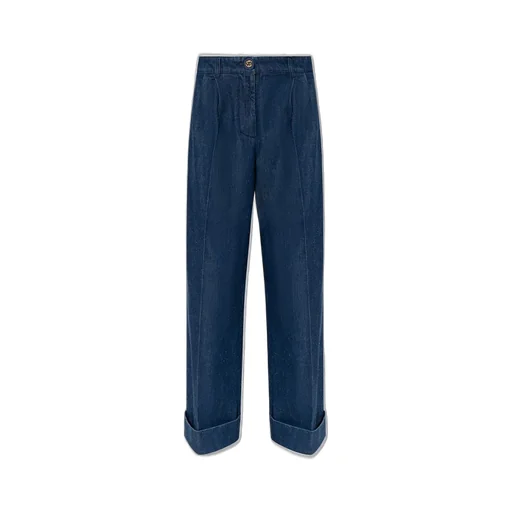 Gucci Logo Patch Wide Leg Jeans