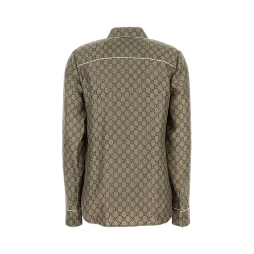 Gucci Printed Twill Long-Sleeve Shirt