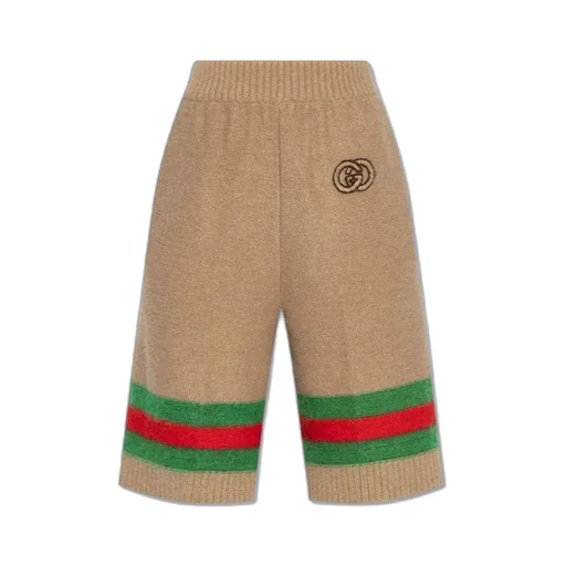 Gucci Knee-Length Striped Knit Shorts