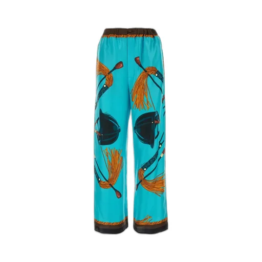 Gucci Equestrian Printed Twill Trousers