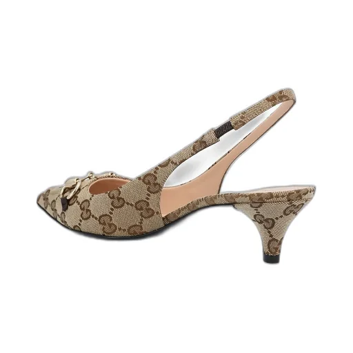 Gucci Gg Monogrammed Slingback Pumps