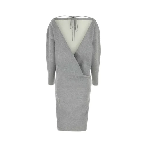 Gucci Wrap Designed Stretched Midi Dress