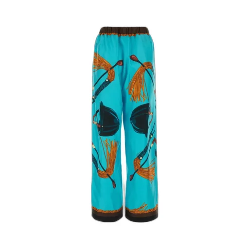 Gucci Equestrian Printed Twill Trousers
