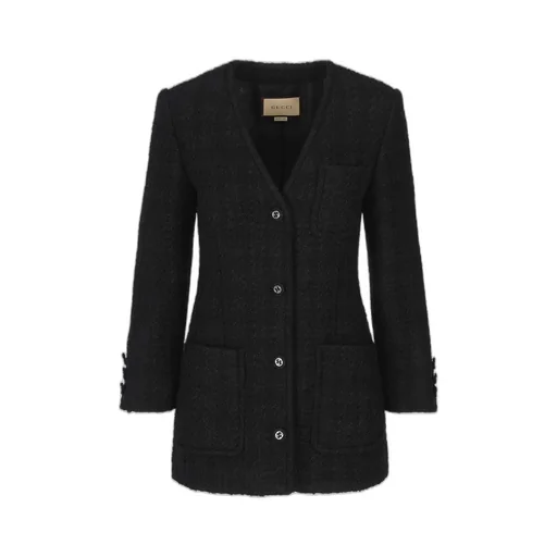 Gucci Single-Breasted Tweed Jacket