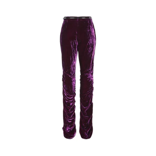Gucci Horsebit Belt Velvet Pants