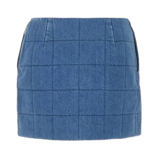 Gucci Denim Quilted Skirt