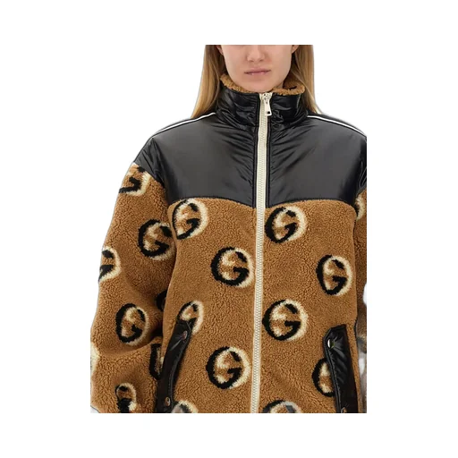 Gucci Fleece Jacquard Zipper Jacket