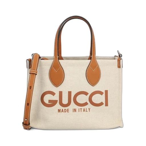 Gucci Logo Printed Small Tote Bag
