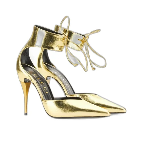 Gucci Metallic Effect High Heeled Pumps