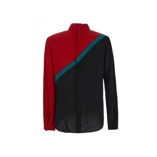 Gucci High Neck Color Blocked Shirt