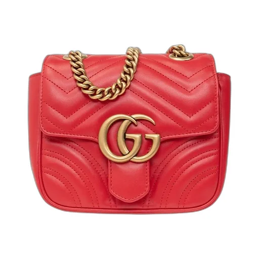 Gucci Gg Marmont Matelassé Foldover Top Shoulder Bag