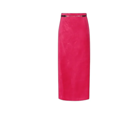 Gucci Horsebit Belt Velvet Skirt