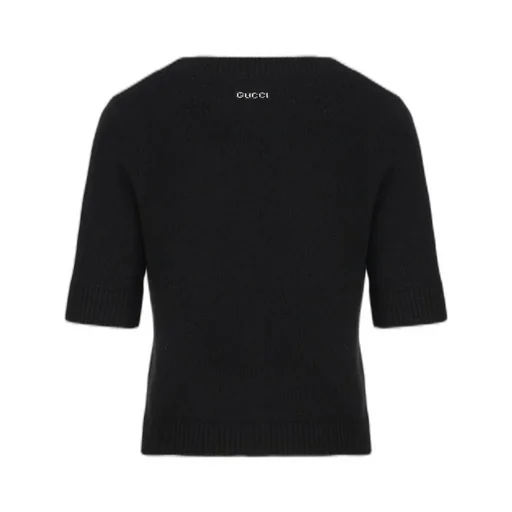 Gucci Ribbed Trim Cropped Cardigan