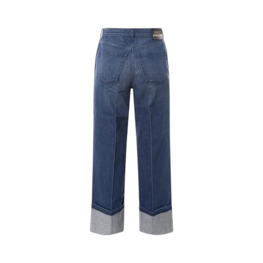 Gucci Logo Printed Wide-Leg Jeans