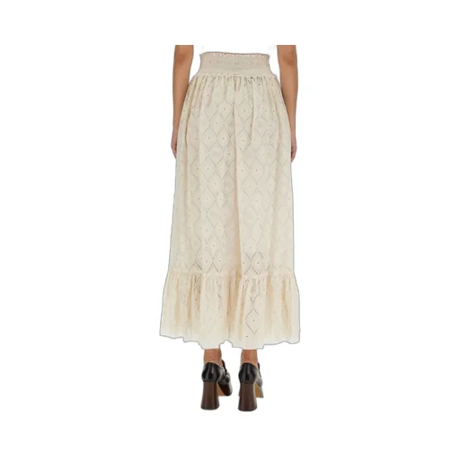 Gucci Broderie Anglaise Flared Hem Skirt