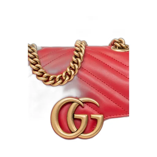 Gucci Gg Marmont Matelassé Foldover Top Shoulder Bag