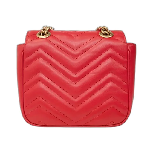 Gucci Gg Marmont Matelassé Foldover Top Shoulder Bag