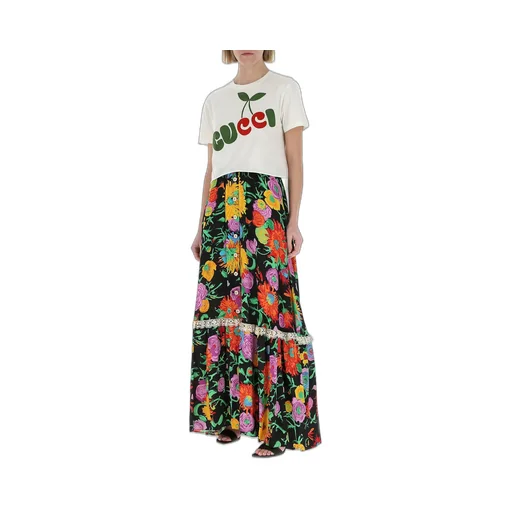 Gucci X Ken Scott Floral Printed Skirt