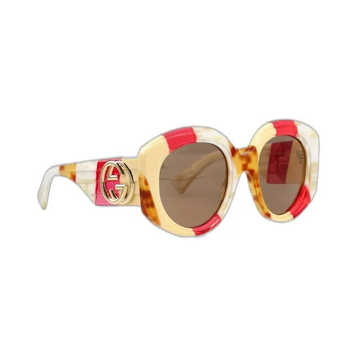 Gucci Eyewear Logo Plaque Oversized Frame Sunglasses