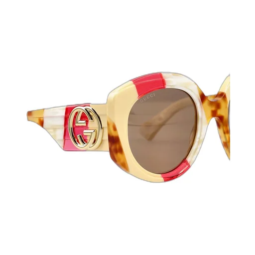Gucci Eyewear Logo Plaque Oversized Frame Sunglasses