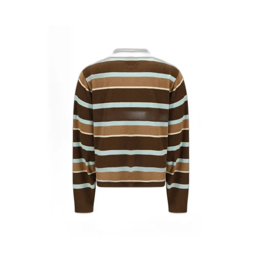 Guest In Residence Rugby Cropped Striped Knitted Sweater