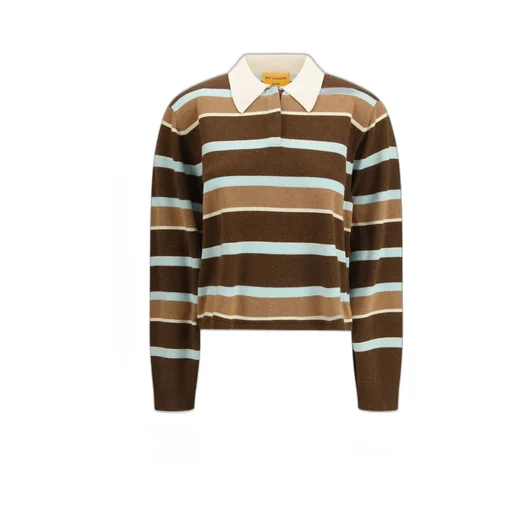 Guest In Residence Rugby Cropped Striped Knitted Sweater