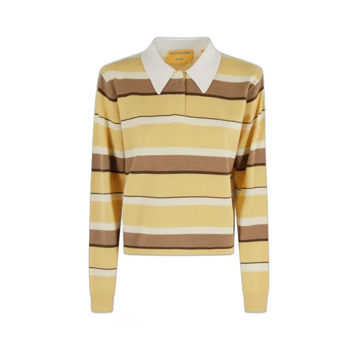 Guest In Residence Cropped Stripe Rugby Knitted Top
