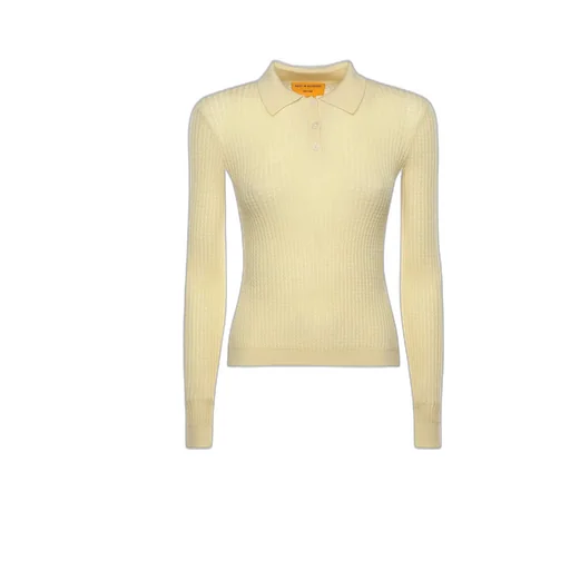 Guest In Residence Ribbed Polo Knitted Top