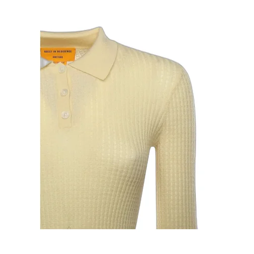 Guest In Residence Ribbed Polo Knitted Top