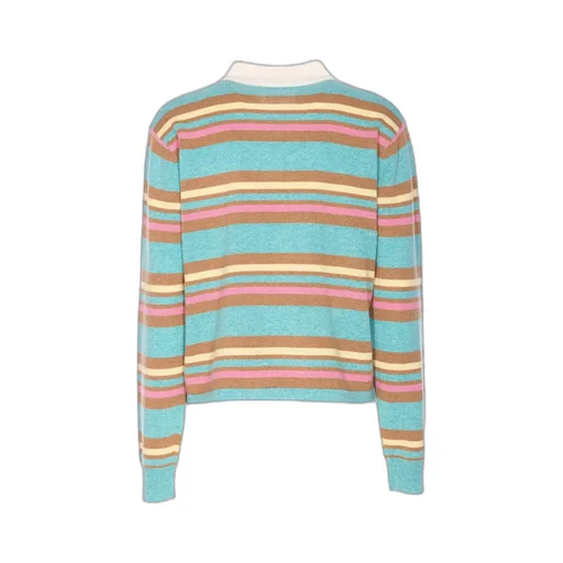 Guest In Residence Striped Buttoned Knitwear