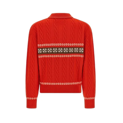Guest In Residence Cable Collegiate Polo Knitted Sweater