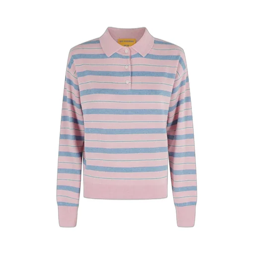 Guest In Residence Collegiate Stripe Polo Knitted Top